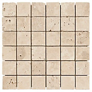 Crema Antiqua Tumbled Travertine Mosaic | Floor & Decor